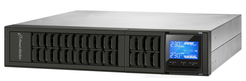 Gruppo di continuità UPS On-Line PowerWalker VFI1000CRS LCD 1000VA 800W (onda sinusoidale pura) con batterie esterne (NON incluse)