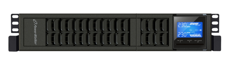 Gruppo di continuità UPS On-Line PowerWalker VFI1000CRS LCD 1000VA 800W (onda sinusoidale pura) con batterie esterne (NON incluse)