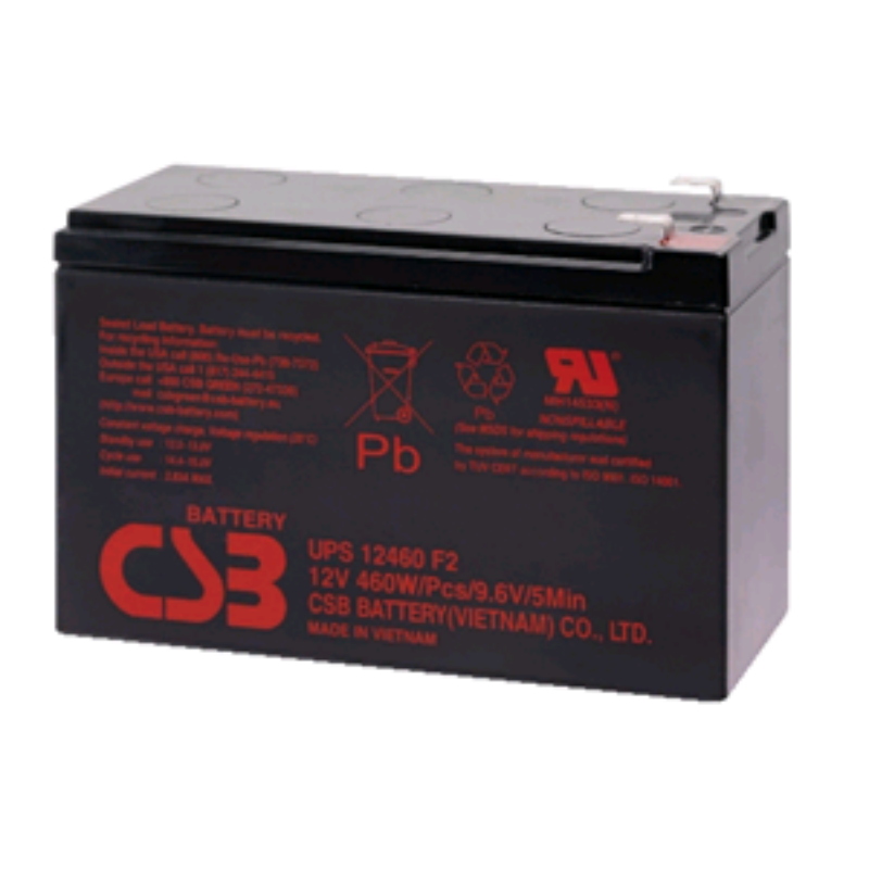 Batteria CSB UPS GP1272 7.2Ah al piombo per UPS e allarmi 12V 7.2Ah con connettori Faston