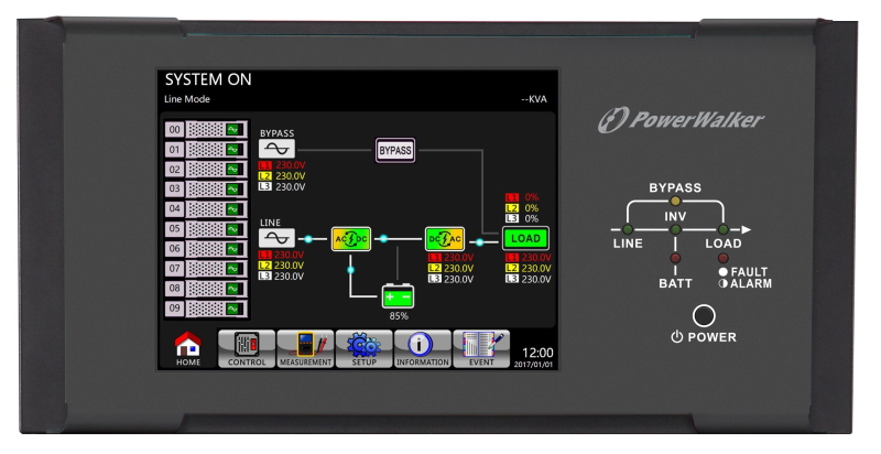 PowerWalker display LCD da 10 pollici per  ups serie VFI CPH