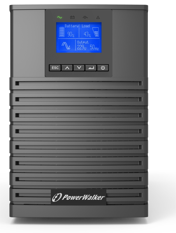 Gruppo di continuità On-Line PowerWalker VFI 1500 ICT IoT con fattore di potenza 1 (1500VA / 1500W)
