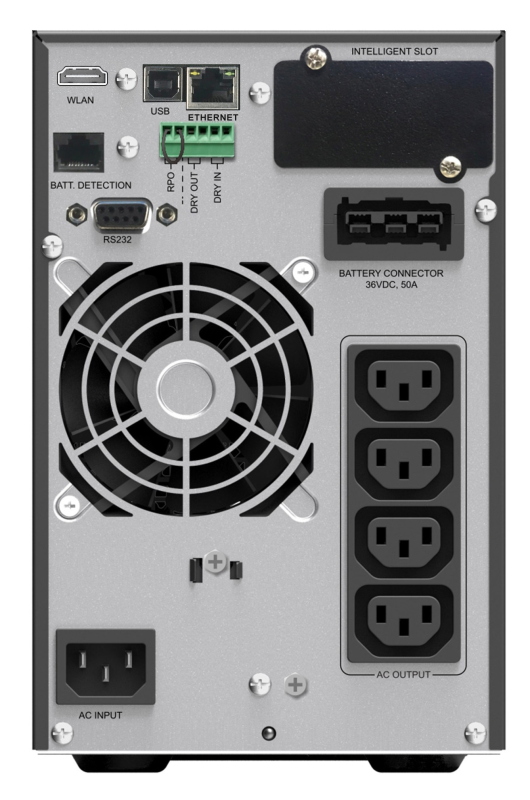 Gruppo di continuità On-Line PowerWalker VFI 1500 ICT IoT con fattore di potenza 1 (1500VA / 1500W)