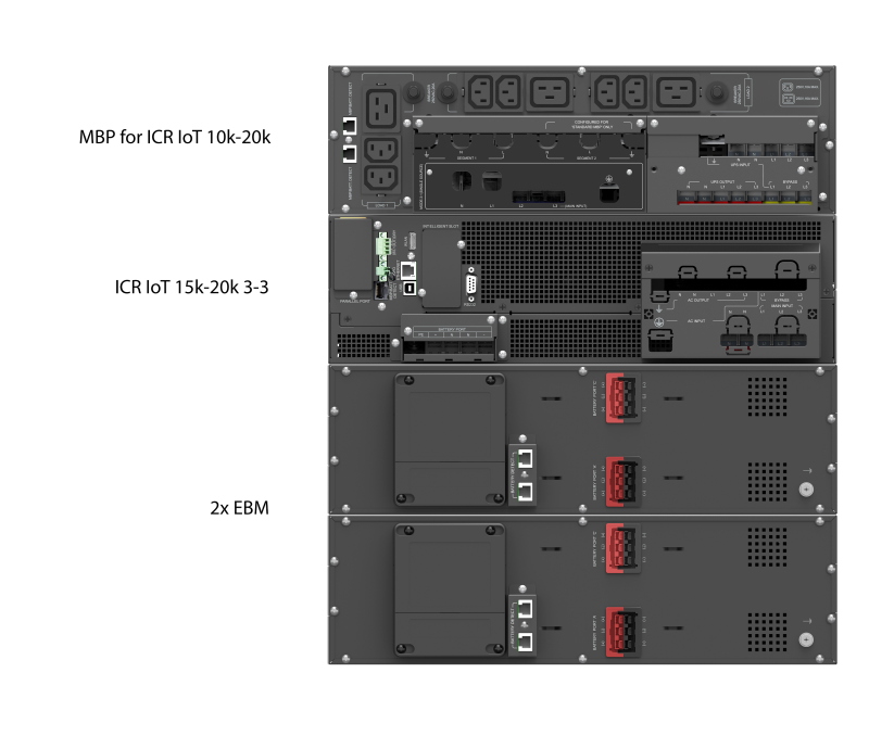 Gruppo di continuità On-Line PowerWalker VFI 15000 ICRE 3/3 IoT con fattore di potenza 1 (15000VA / 15000W) Trifase-Trifase